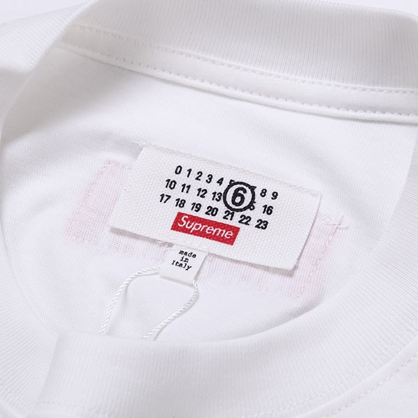 人気おすすめ シュプリーム×mm6 maison margiela コラボ  ボックス ロゴ tシャツ パロディ sht36952